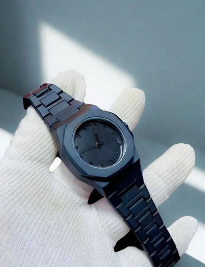 Black Aura Quartz Watch – Stylish Analog Watch For Men & Boys
